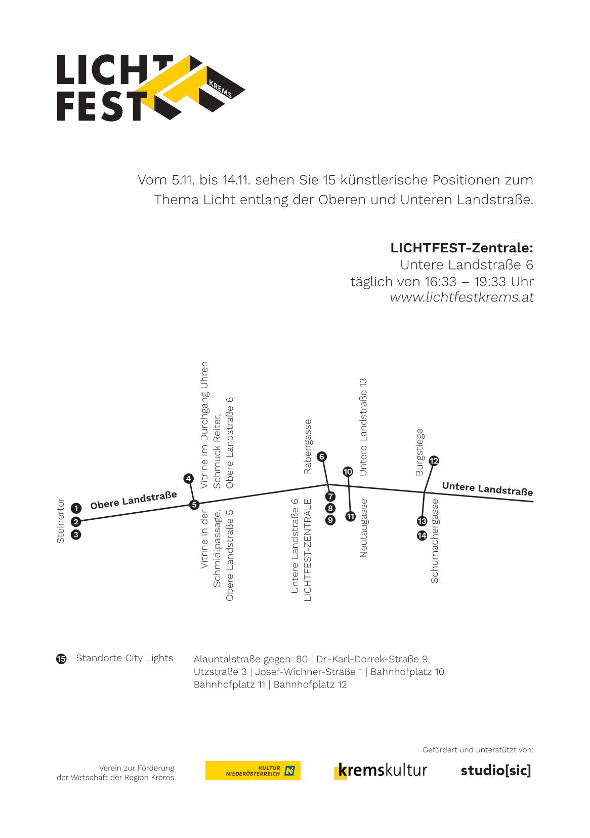 LICHTFEST Krems 2021 - Lichtkunst im öffentlichen Raum